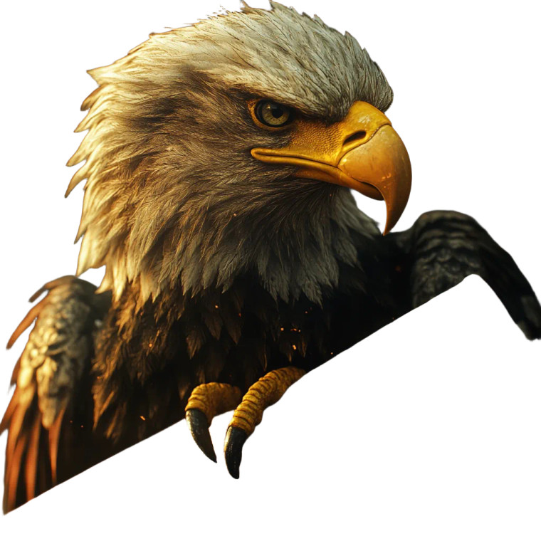 Golden Eagle'S Claw Vinyl Car Decal Sticker – Waterproof & UV-Resistant 8"