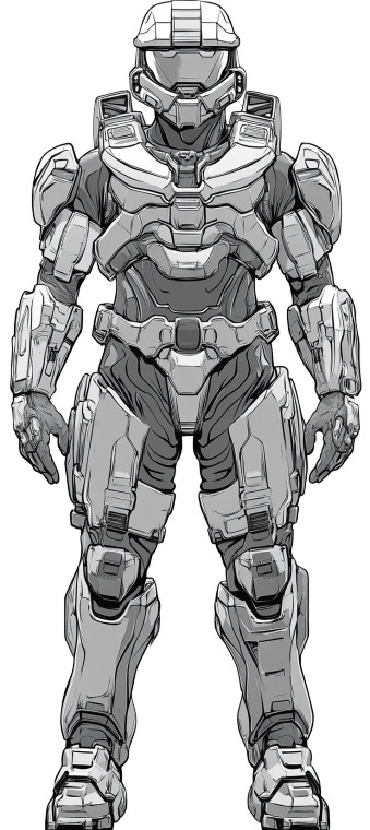 Master Chief Vector Vinyl Car Decal Sticker – Waterproof & UV-Resistant 8"