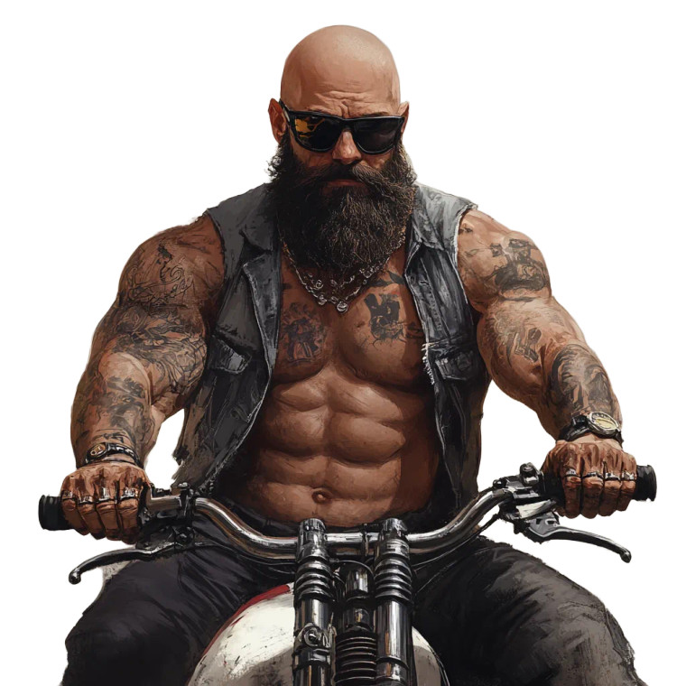 Otaku Dandy Biker Vinyl Car Decal Sticker – Waterproof & UV-Resistant 8"