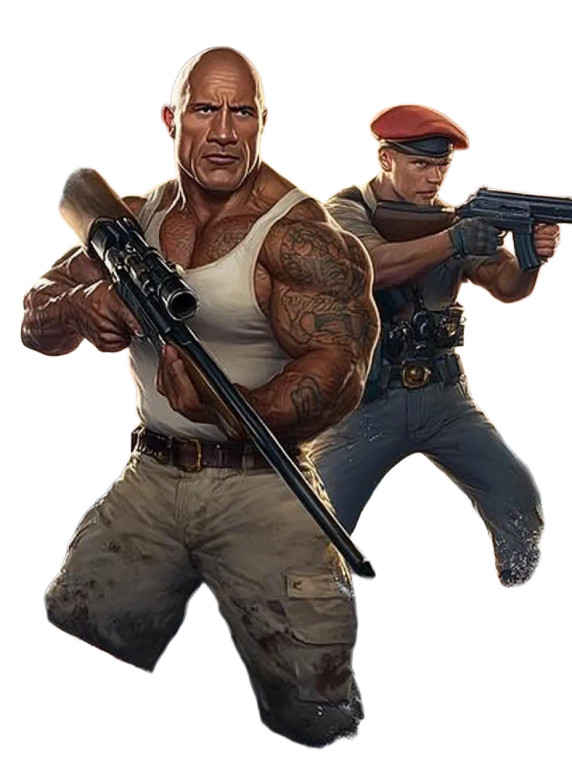 Popeye & Tintin Action Vinyl Car Decal Sticker – Waterproof & UV-Resistant 8"