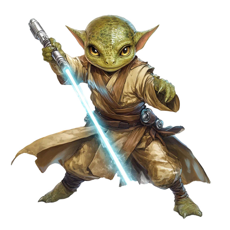 Young Alien Jedi Vinyl Car Decal Sticker – Waterproof & UV-Resistant 8"