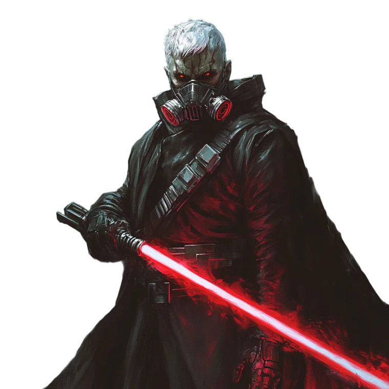 Eldritch Sith Lord Vinyl Car Decal Sticker – Waterproof & UV-Resistant 8"