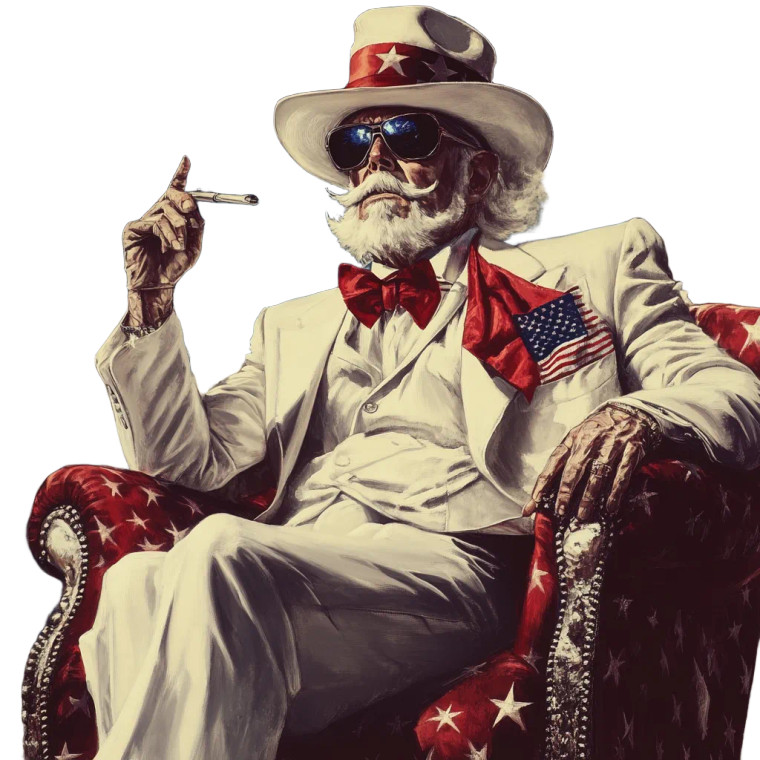 Usa Themed Pimp Vinyl Car Decal Sticker – Waterproof & UV-Resistant 8"