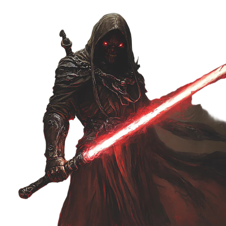 Cursed Sith Lord Vinyl Car Decal Sticker – Waterproof & UV-Resistant 8"