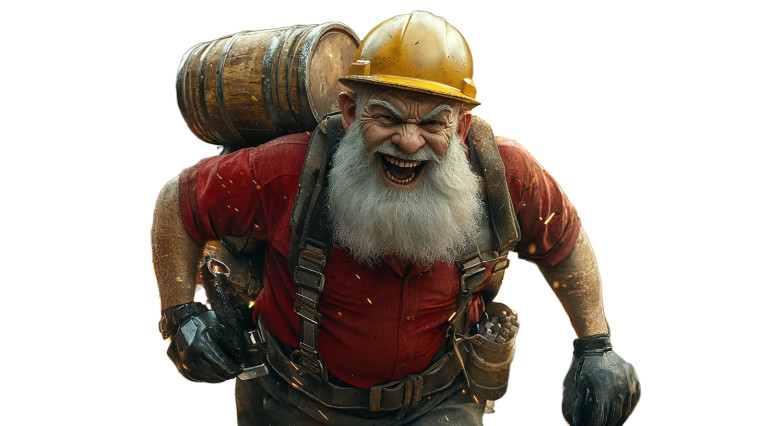 Miner With Dynamite Vinyl Car Decal Sticker – Waterproof & UV-Resistant 8"