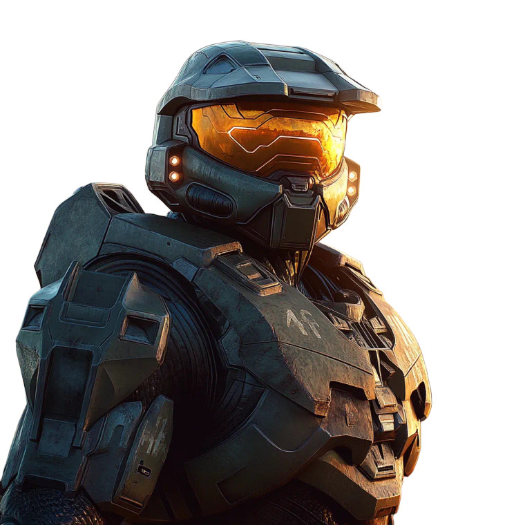 Halo Character Vinyl Car Decal Sticker – Waterproof & UV-Resistant 8"