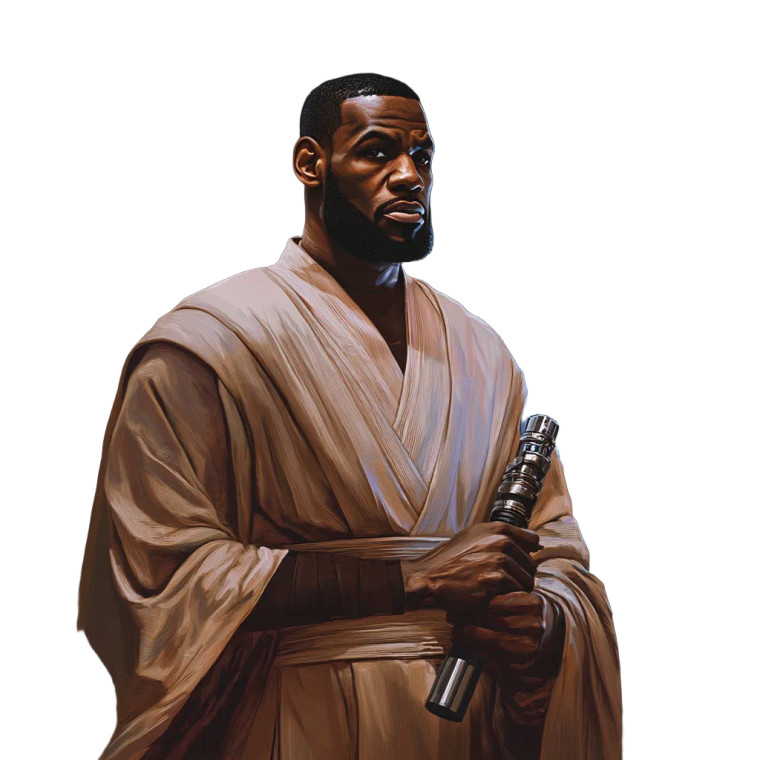 Jedi Master Lebron Vinyl Car Decal Sticker – Waterproof & UV-Resistant 8"
