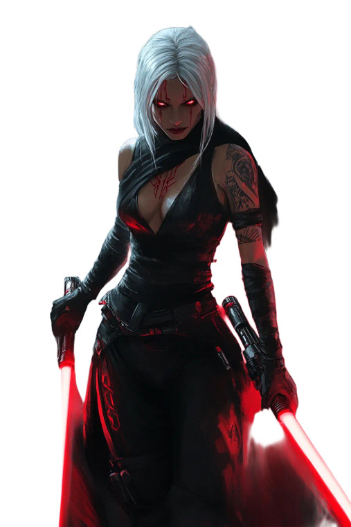 Badass Sith Female Vinyl Car Decal Sticker – Waterproof & UV-Resistant 8"