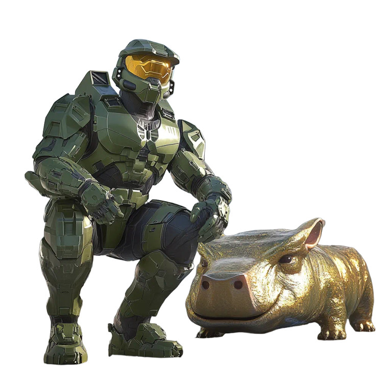 Master Chief Crouching Vinyl Car Decal Sticker – Waterproof & UV-Resistant 8"