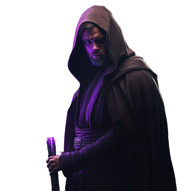 Jedi With Lightsaber V2 Vinyl Car Decal Sticker – Waterproof & UV-Resistant 8"