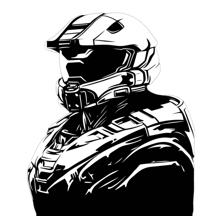 Halo Masterchief Vinyl Car Decal Sticker – Waterproof & UV-Resistant 8"