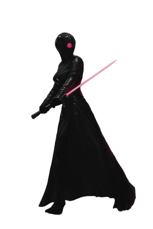 Neo-Noir Warrior Vinyl Car Decal Sticker – Waterproof & UV-Resistant 8"