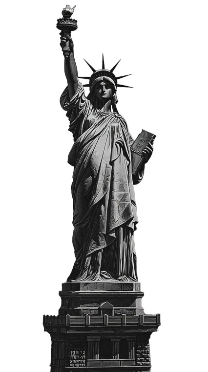 Statue Of Liberty V3 Vinyl Car Decal Sticker – Waterproof & UV-Resistant 8"