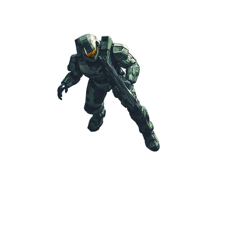 Master Chief Rappelling Vinyl Car Decal Sticker – Waterproof & UV-Resistant 8"