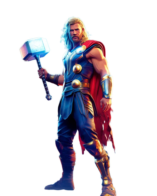 Thor With Hammer Vinyl Car Decal Sticker – Waterproof & UV-Resistant 8"