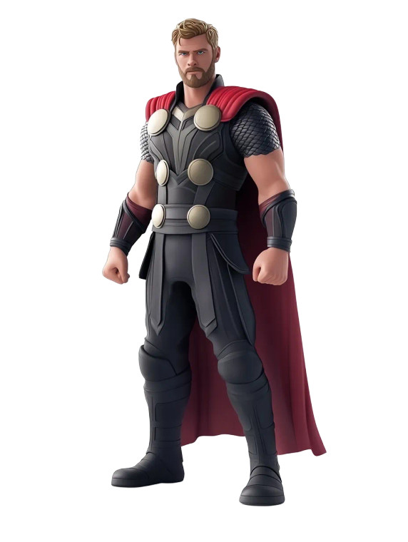 Thor Superhero Pose Vinyl Car Decal Sticker – Waterproof & UV-Resistant 8"