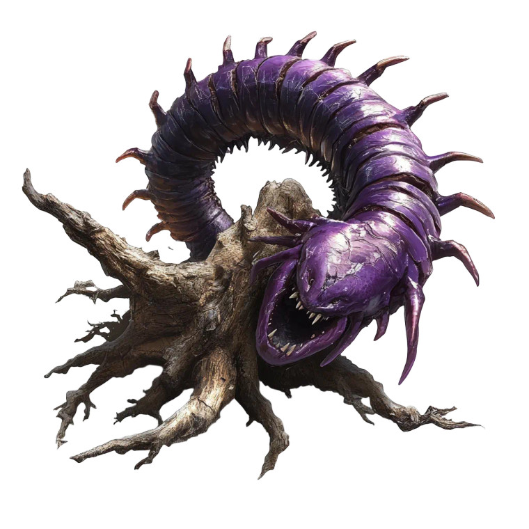 Purple Centipede Creature Vinyl Car Decal Sticker – Waterproof & UV-Resistant 8"