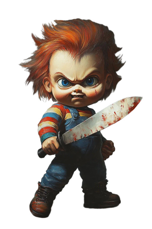 Chucky Doll Knife Vinyl Car Decal Sticker – Waterproof & UV-Resistant 8"