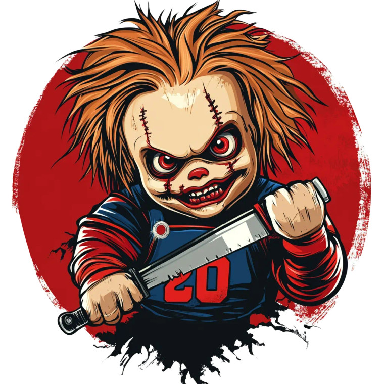 Chucky Football Logo Vinyl Car Decal Sticker – Waterproof & UV-Resistant 8"