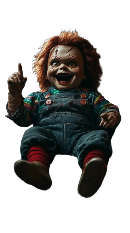 Laughing Chucky Doll Vinyl Car Decal Sticker – Waterproof & UV-Resistant 8"