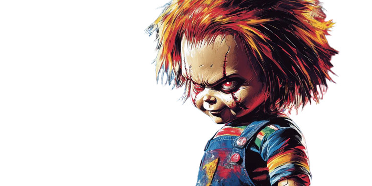 Chucky Moto Art Vinyl Car Decal Sticker – Waterproof & UV-Resistant 8"