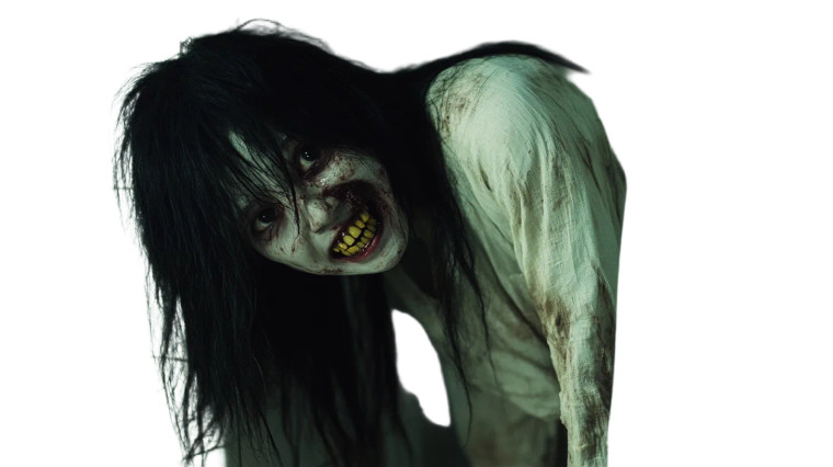 Haunting Korean Ghost Vinyl Car Decal Sticker – Waterproof & UV-Resistant 8"