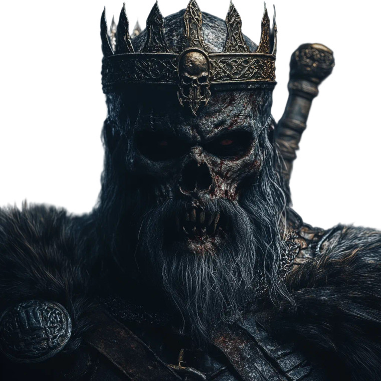 Draugr King Vinyl Car Decal Sticker – Waterproof & UV-Resistant 8"