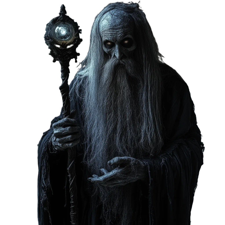 Old Undead Wizard Vinyl Car Decal Sticker – Waterproof & UV-Resistant 8"