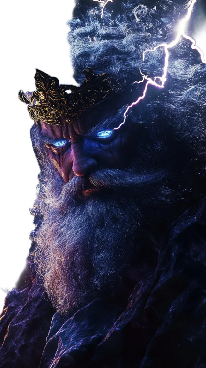 Zeus Divine Fury Vinyl Car Decal Sticker – Waterproof & UV-Resistant 8"