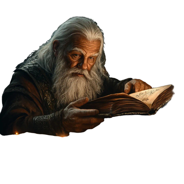 Wise Dwarf Scholar Vinyl Car Decal Sticker – Waterproof & UV-Resistant 8"