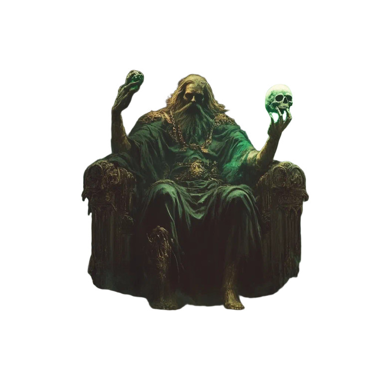 Hades On Throne V2 Vinyl Car Decal Sticker – Waterproof & UV-Resistant 8"