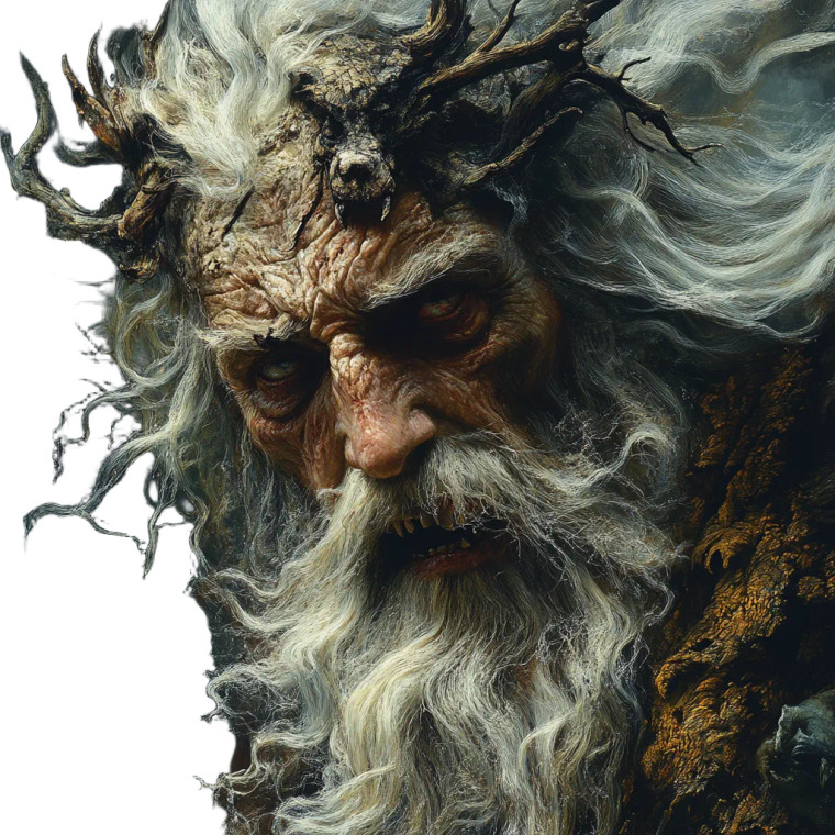 Haunting Elder Portrait Vinyl Car Decal Sticker – Waterproof & UV-Resistant 8"