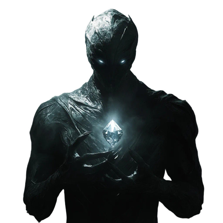 Sinister Demon Diamond Vinyl Car Decal Sticker – Waterproof & UV-Resistant 8"