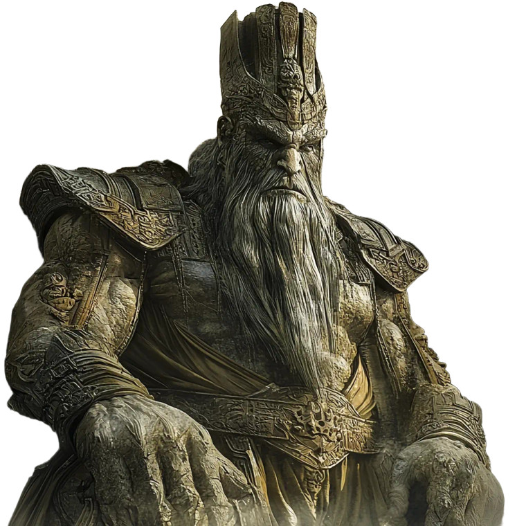 Stone-Bearded King Vinyl Car Decal Sticker – Waterproof & UV-Resistant 8"