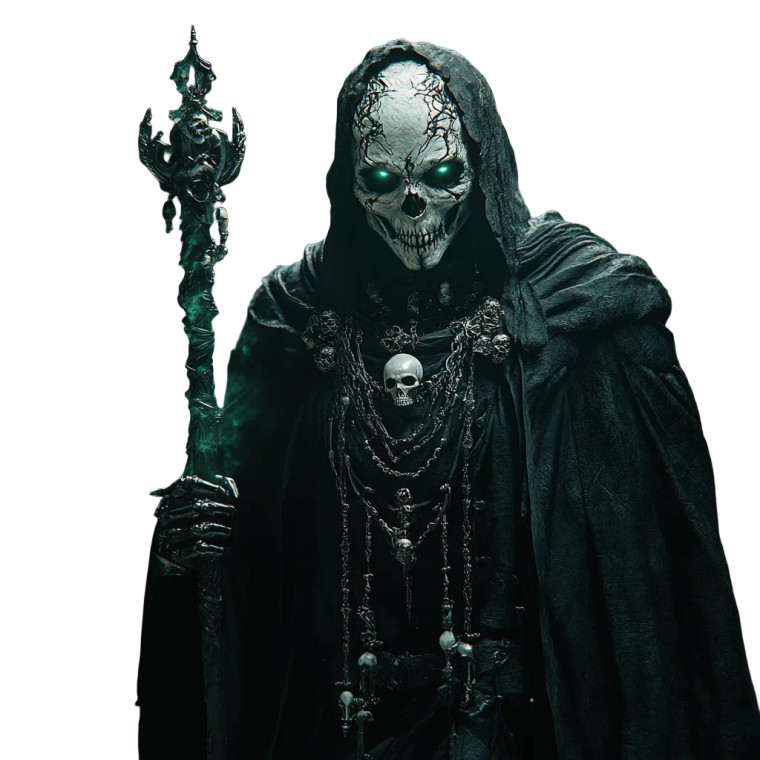 Sinister Necromancer Vinyl Car Decal Sticker – Waterproof & UV-Resistant 8"