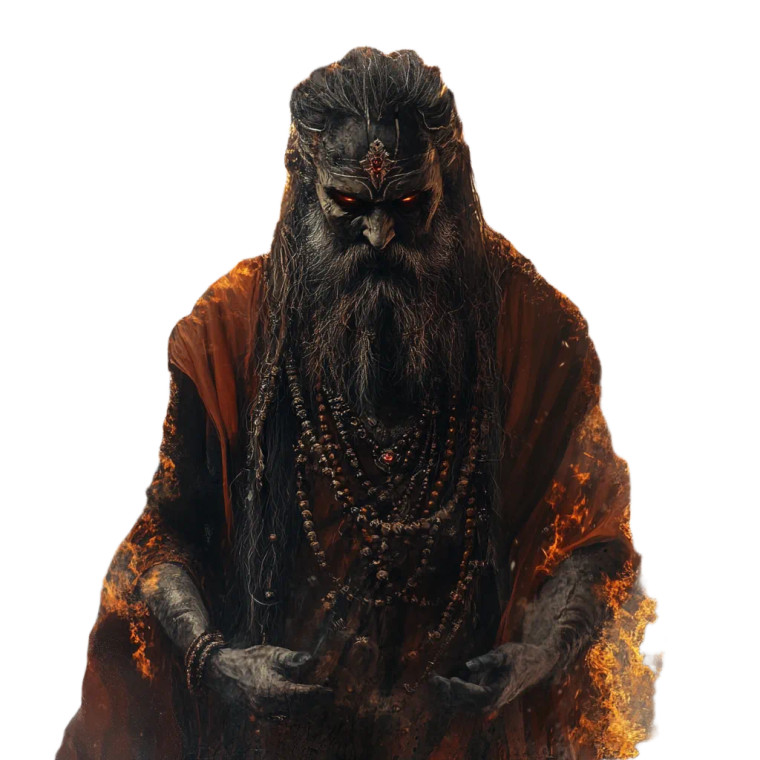 Evil Aghori Priest Vinyl Car Decal Sticker – Waterproof & UV-Resistant 8"