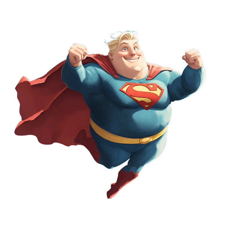 Happy Flying Superman Vinyl Car Decal Sticker – Waterproof & UV-Resistant 8"