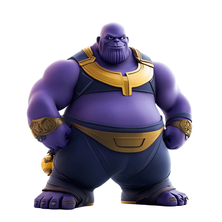 Fat Thanos Vinyl Car Decal Sticker – Waterproof & UV-Resistant 8"
