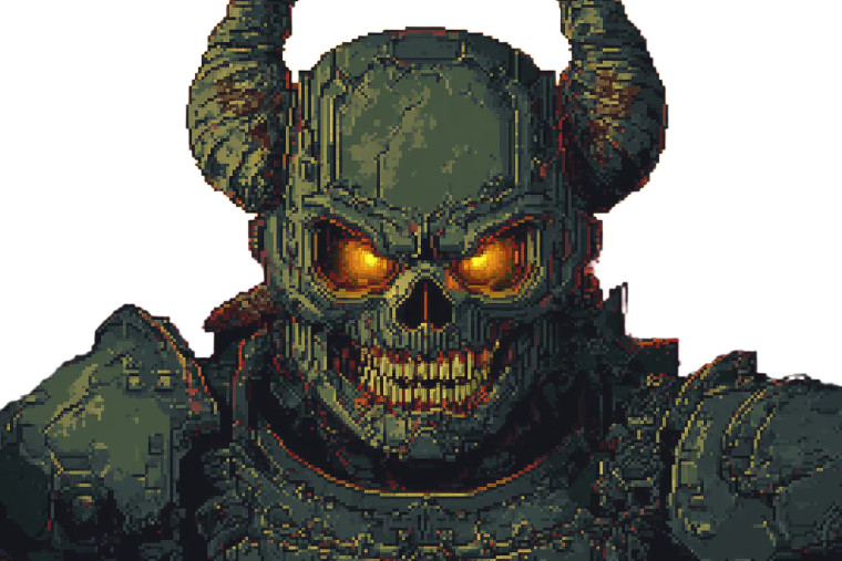 2D Doom Character Vinyl Car Decal Sticker – Waterproof & UV-Resistant 8"