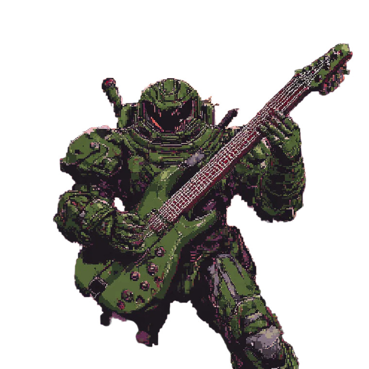 Guitar Doom Vinyl Car Decal Sticker – Waterproof & UV-Resistant 