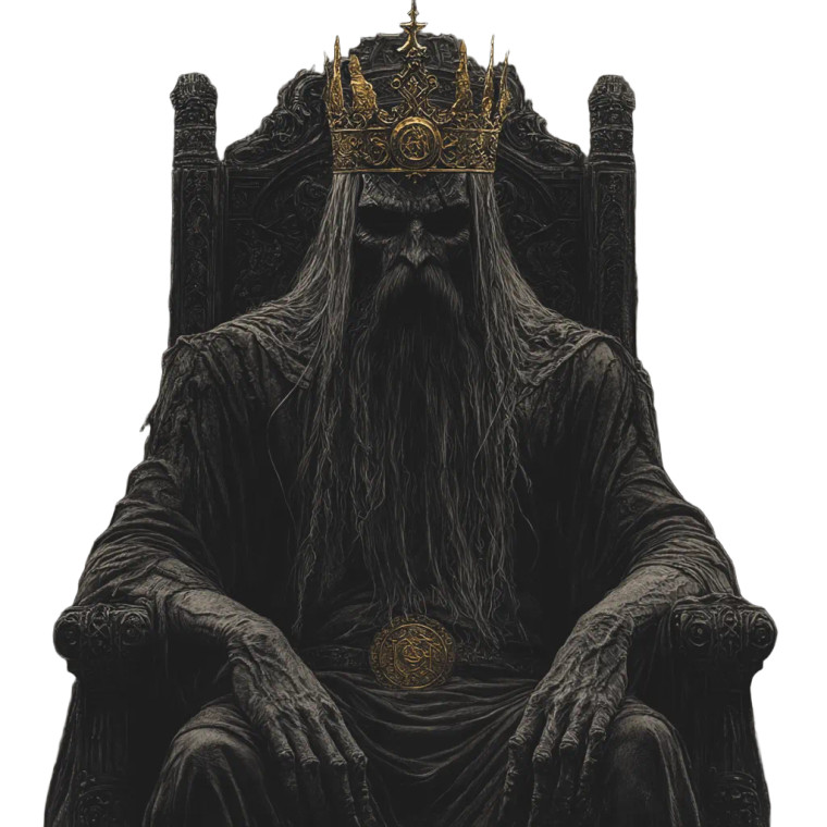 Evil King Throne Vinyl Car Decal Sticker – Waterproof & UV-Resistant 8"