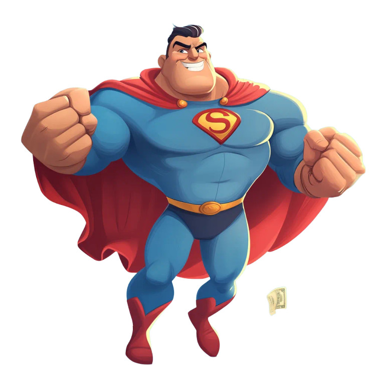 Cartoon Superhero Meme Vinyl Car Decal Sticker – Waterproof & UV-Resistant 8"