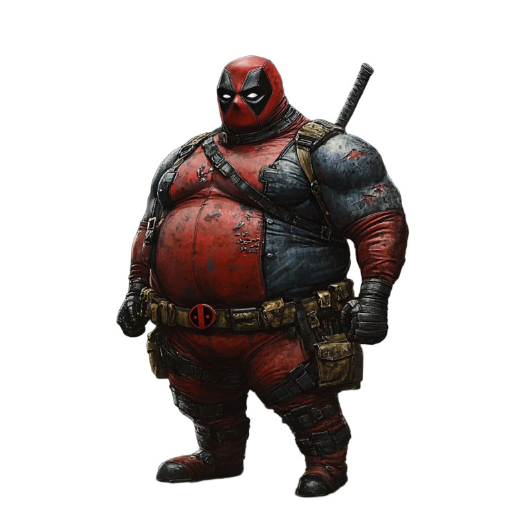 Morbidly Obese Deadpool Vinyl Car Decal Sticker – Waterproof & UV-Resistant 8"