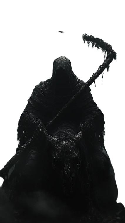 Ethereal Reaper Rider Vinyl Car Decal Sticker – Waterproof & UV-Resistant 8"