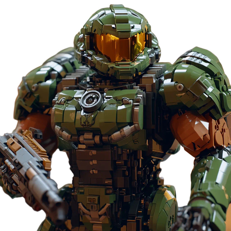 Lego Doomguy Vinyl Car Decal Sticker – Waterproof & UV-Resistant 8"