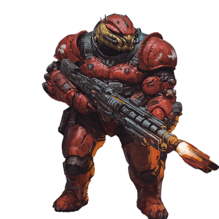 Vesk Warrior Guardian Vinyl Car Decal Sticker – Waterproof & UV-Resistant 8"