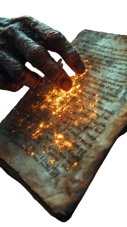 Withered Hand Manuscript Vinyl Car Decal Sticker – Waterproof & UV-Resistant 8"