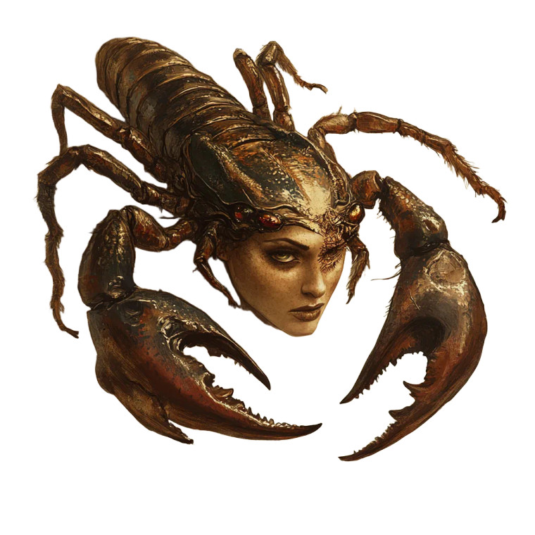 Creepy Scorpion Woman Vinyl Car Decal Sticker – Waterproof & UV-Resistant 8"