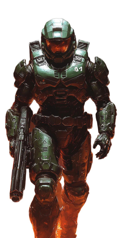 Spacepunk Doom Marine Vinyl Car Decal Sticker – Waterproof & UV-Resistant 8"