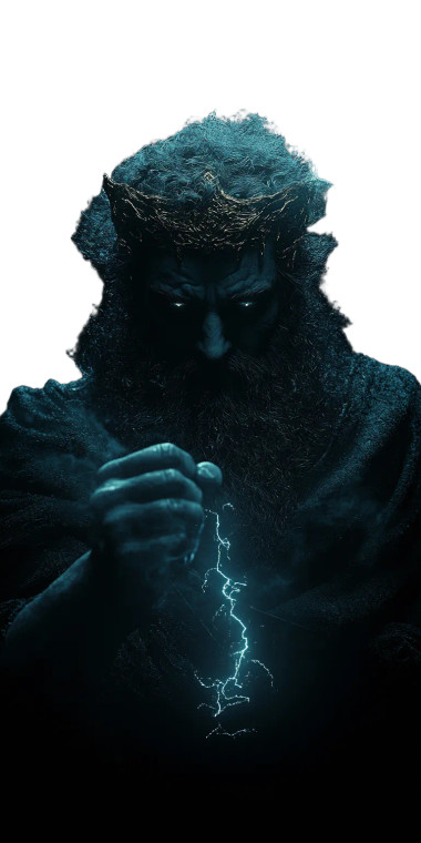 Zeus Holding Thunder Vinyl Car Decal Sticker – Waterproof & UV-Resistant 8"